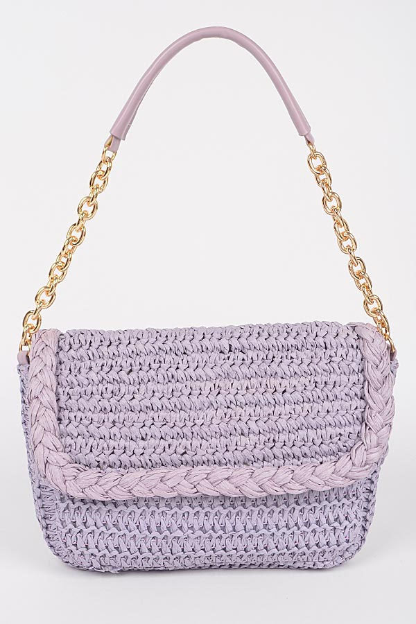 ALOHAUM STRAW CROSSBODY BAG